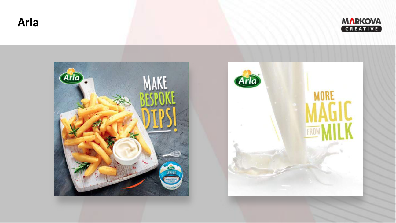 Arla creative example by Markova Creative